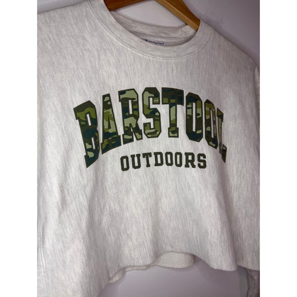 Barstool Sports Women's Champion Cropped Crewneck Size Small - Picture 2 of 6